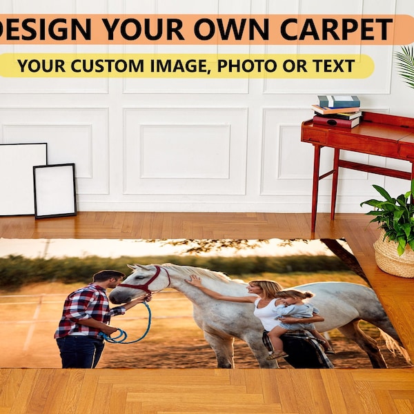 Design Your Own Vivid Color Printed Rug, Machine Washable Non-Slip Custom Carpet, Personalized Rug, Custom Photo Printed Carpet, Home Gift