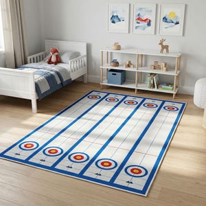 Personalized Curling Rink Rug: Custom Winter Sports Decor