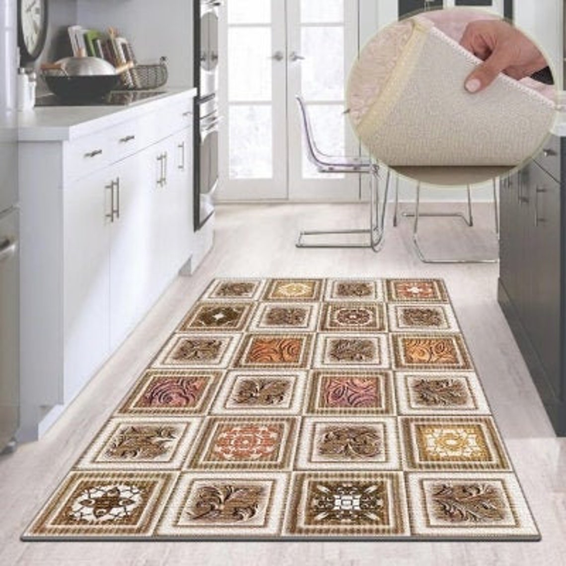 Printed Rug/ Printed Carpet/ Kitchen Room Rugs/ Vivid Colors/ Etsy