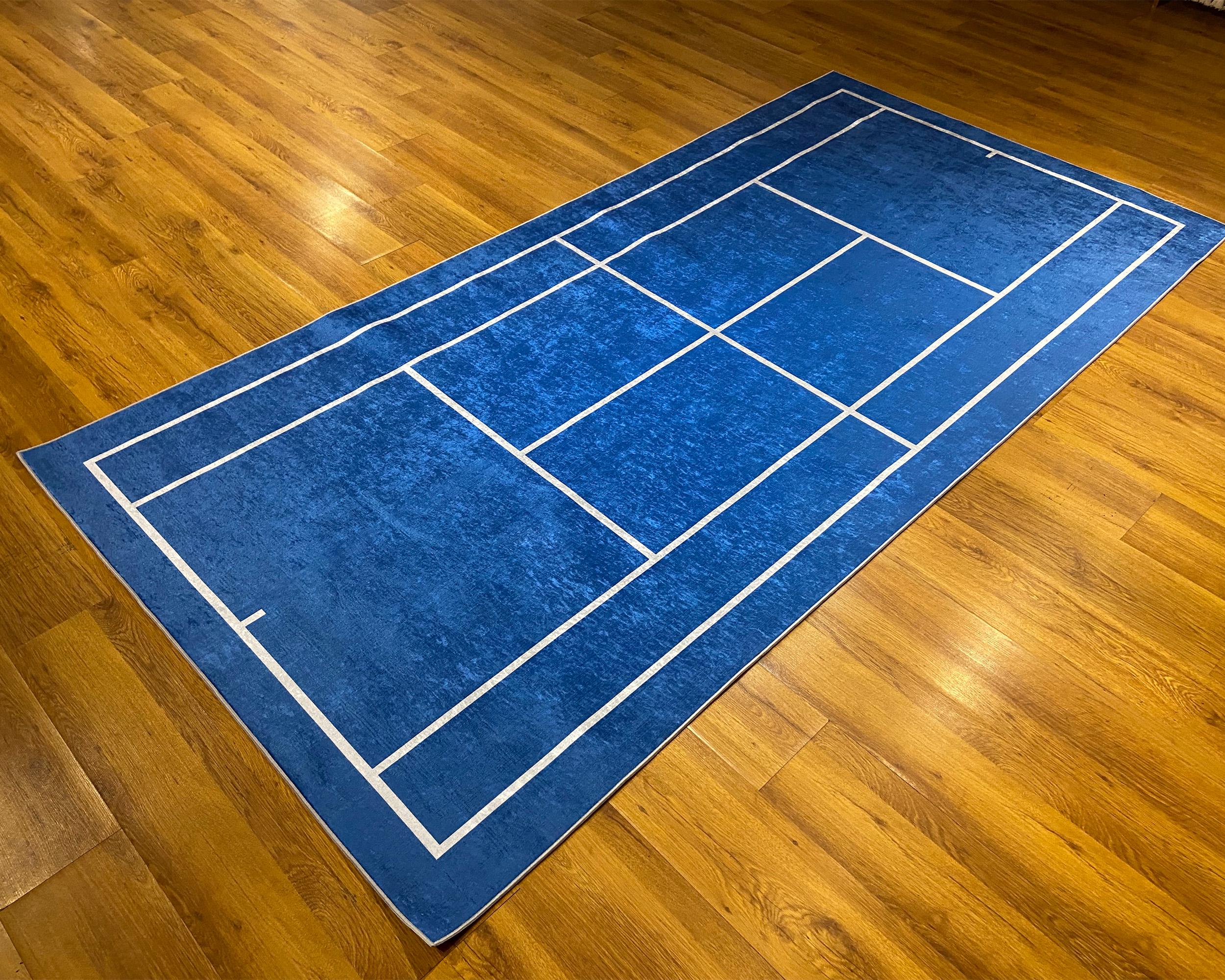 Tennis Court Area Rug With Green, Clay & Blue Options • Perfect Gift ...
