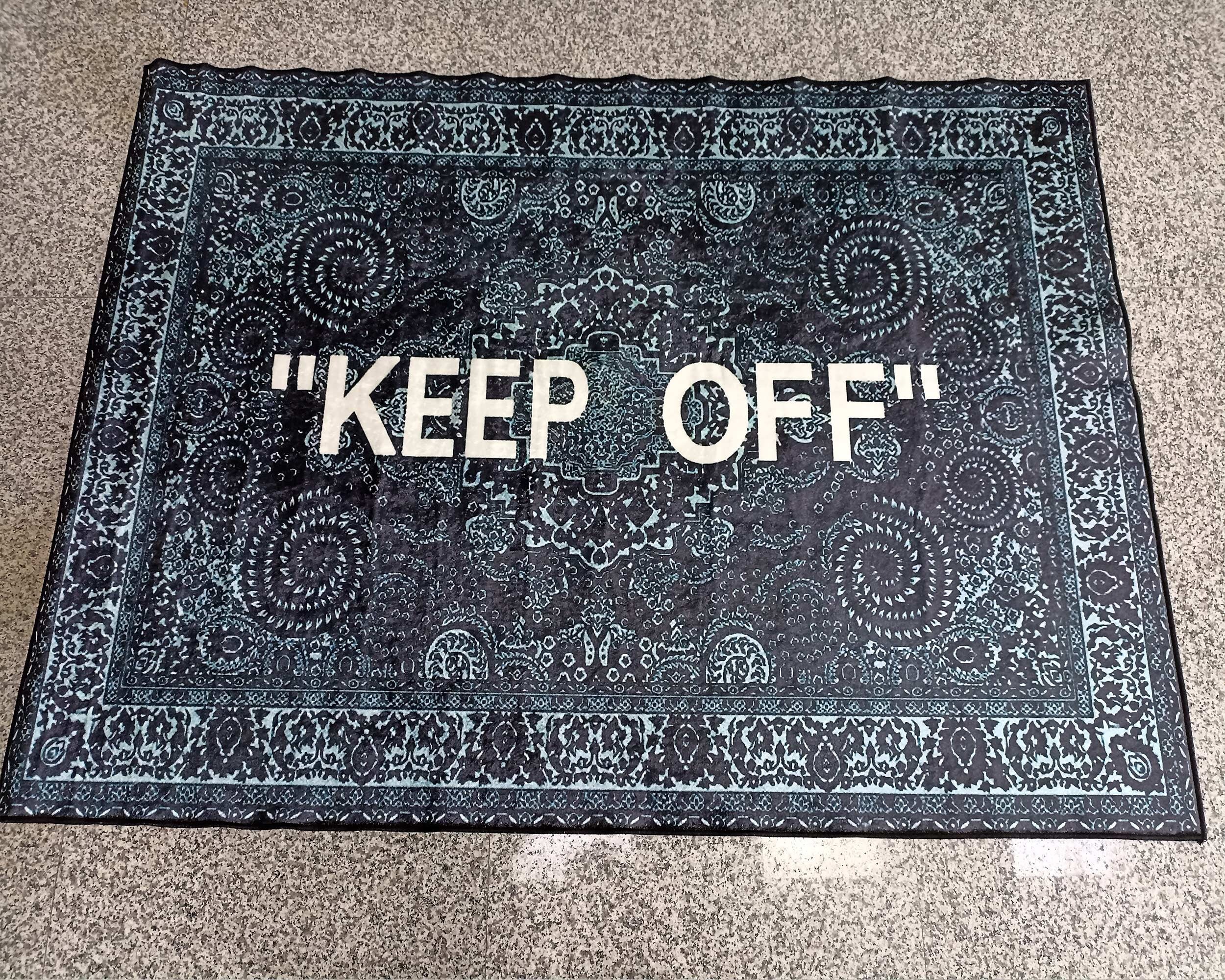 Printed keep Off Area Rug With Persian Design Etsy