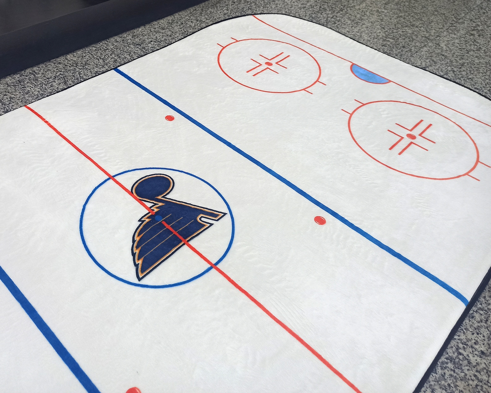 Ice Hockey Rink Printed Area Rug With Custom Team Logo - Etsy