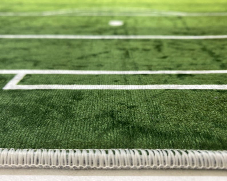Foosball Rug Football / Soccer Field Printed Area Rug • Washable Football / Soccer ...