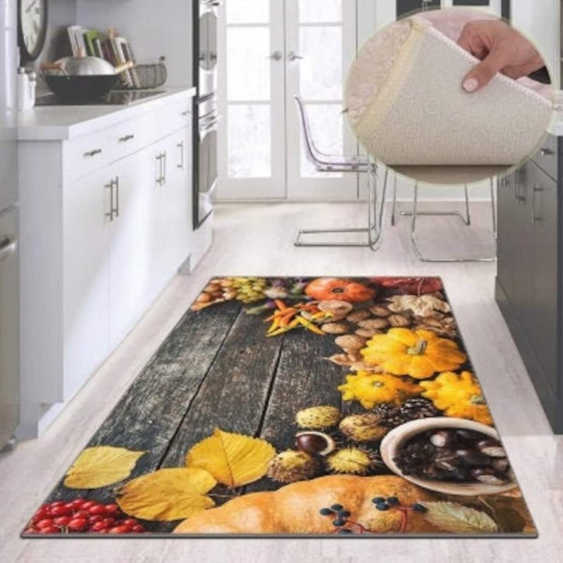 Printed Rug/ Printed Carpet/ Kitchen Room Rugs/ Vivid Colors/ Etsy