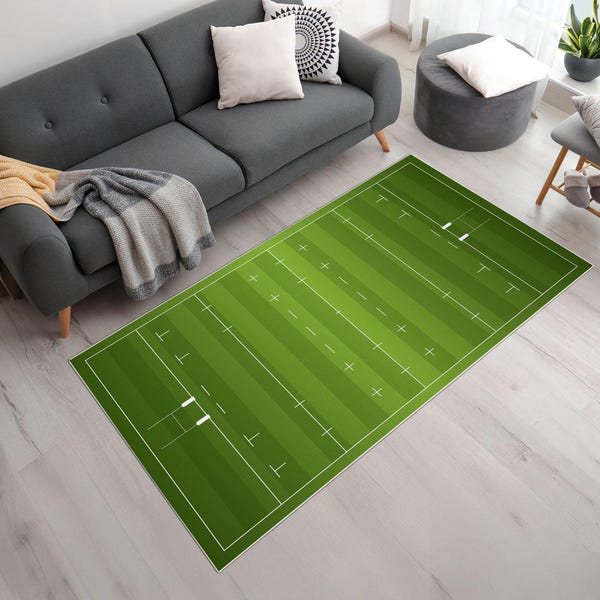 Alfombra de rugby personalizada: logotipo del equipo personalizado, lavable a máquina