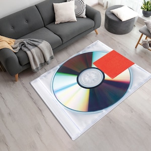 Music-Inspired CD Print Rug • CD Area Rug