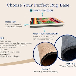 Vivid Color Printed Kitchen Rug • Machine Washable Non-Slip Kitchen Rug • Preparing Pastry, Flattening Dough • Gift For Kitchen image 4