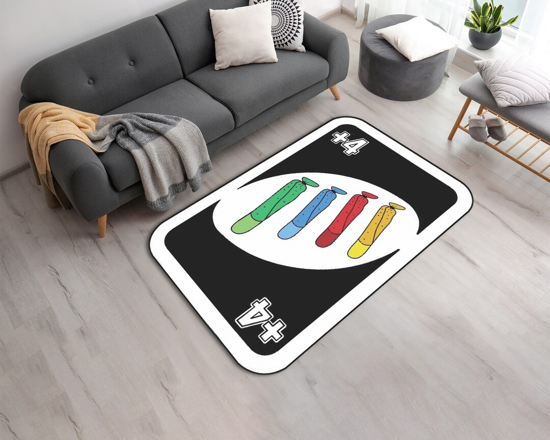 Card Game Inspired Printed Area Rug Machine Washable Playing Card