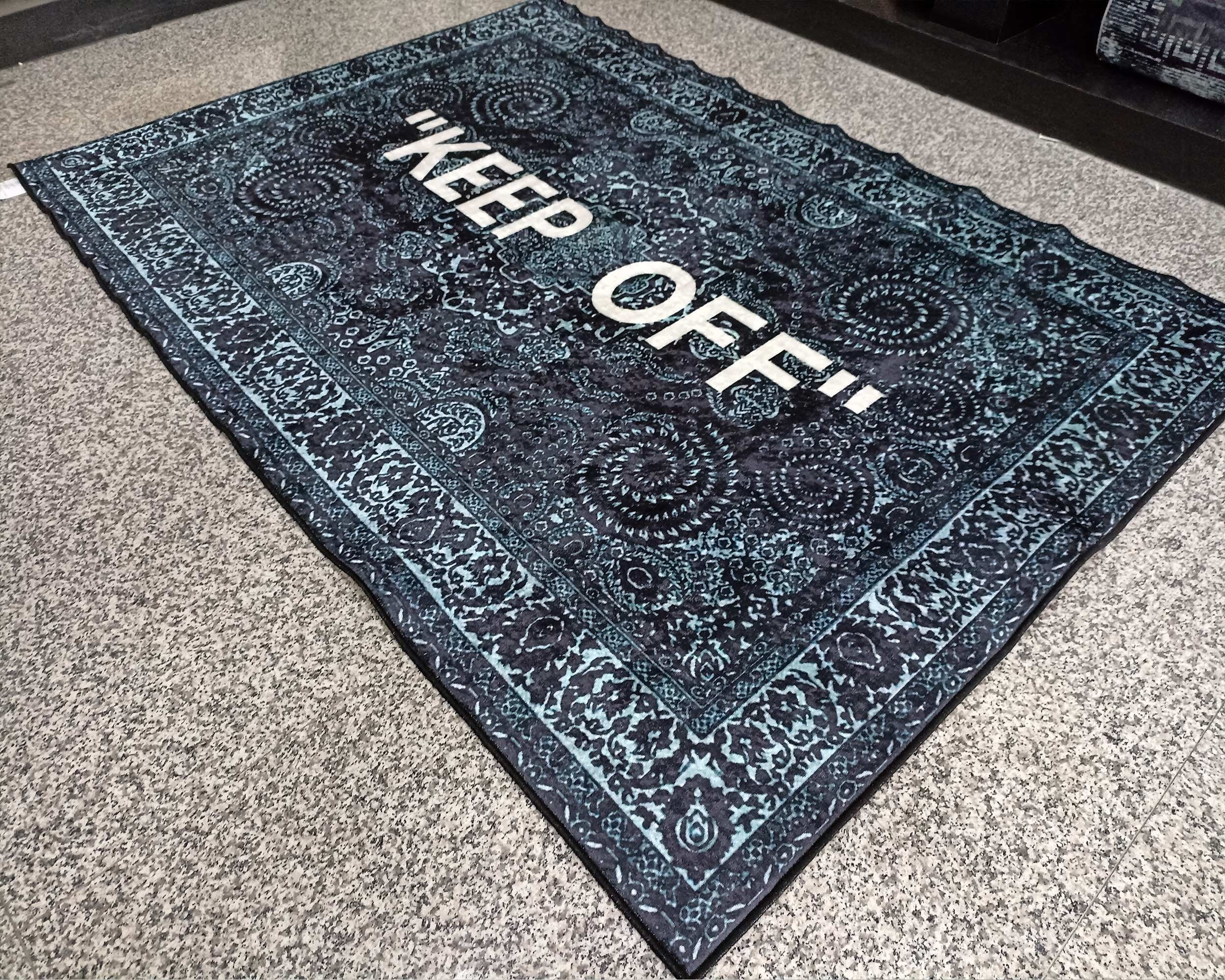 Printed keep Off Area Rug With Persian Design Etsy