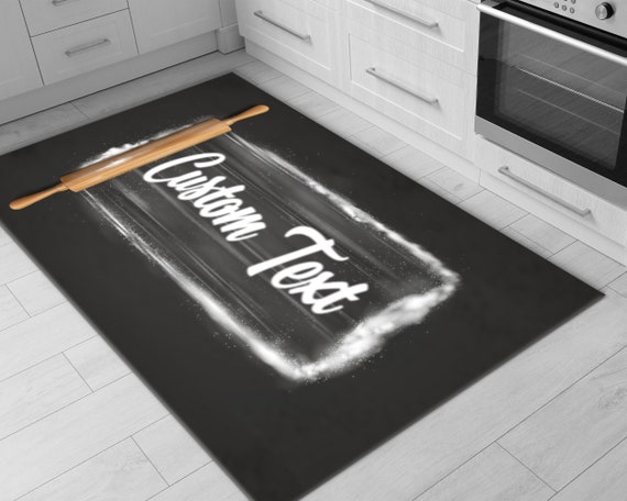 Vivid Color Printed Kitchen Rug • Machine Washable Non-Slip Kitchen Rug • Preparing Pastry, Flattening Dough • Gift For Kitchen