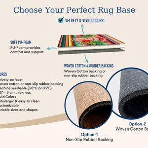 Design your own carpet, Non-slip Leather Base, Custom Carpet | Custom Rug | Personalized Rug | Custom Photo Print Carpet | Custom Rug Logo image 2