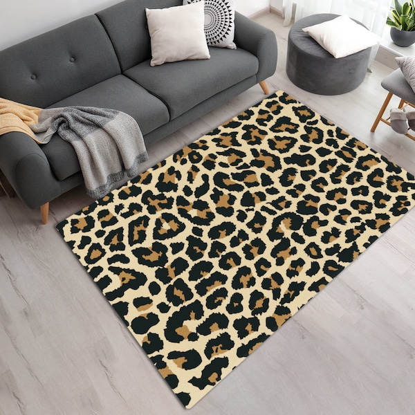Leopard Area Rugs Etsy