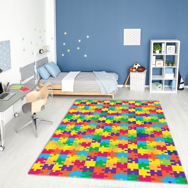 Puzzle Rug Etsy