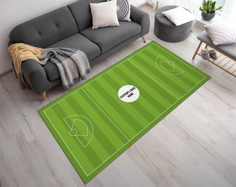 Alfombra de campo de lacrosse personalizada para hombres o mujeres • Tapete deportivo personalizado con el logotipo del equipo • Regalo perfecto para jugadores y fanáticos del lacrosse