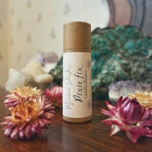 Organic Herbal Lip Balm ll Pixie Fix ~ Vanilla Flowers ll Biodegradable Tube
