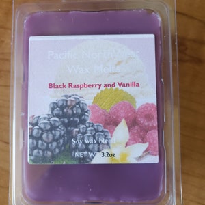 Black Raspberry and Vanilla Scented Soy Wax Melts