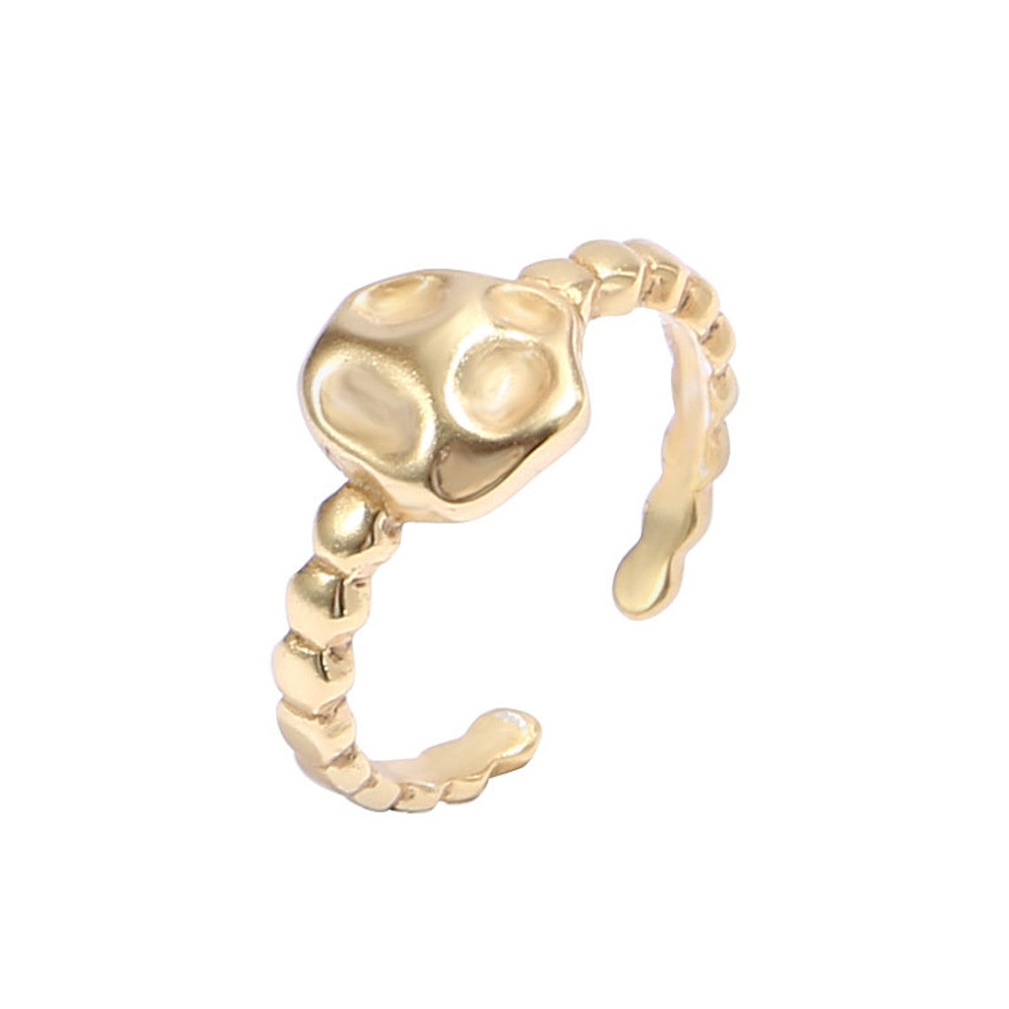 S925 sterling silver ring irregular ring18k gold plated ring Etsy