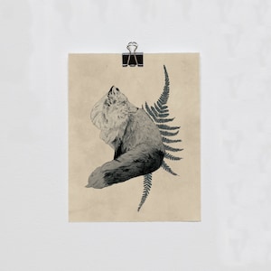 Impresión Fox 8" x 10". De los Mensajeros del Gran Oso Oráculo cartas