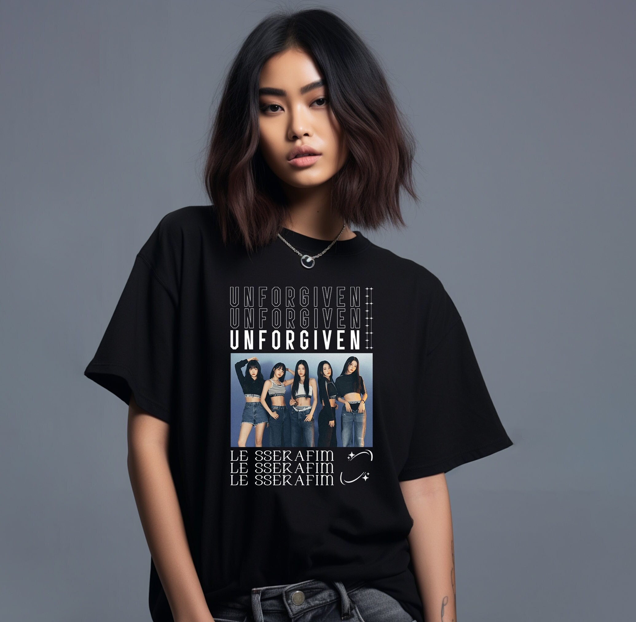 LE SSERAFIM T-shirt KPOP Unforgiven - Etsy Canada