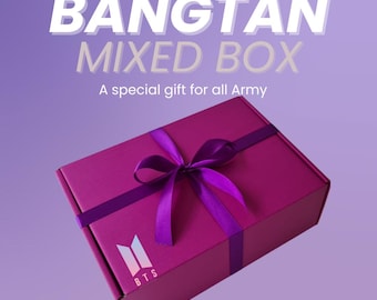 Caja de regalo de BTS/Bangtan que incluye artículos Arirang: llavero, bloc de notas, bolso y más.