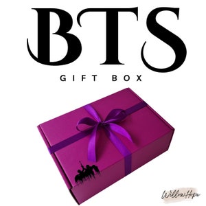 Caja de regalo BTS/Bangtan: llavero, bloc de notas, bolso, pendientes, calcetines y más