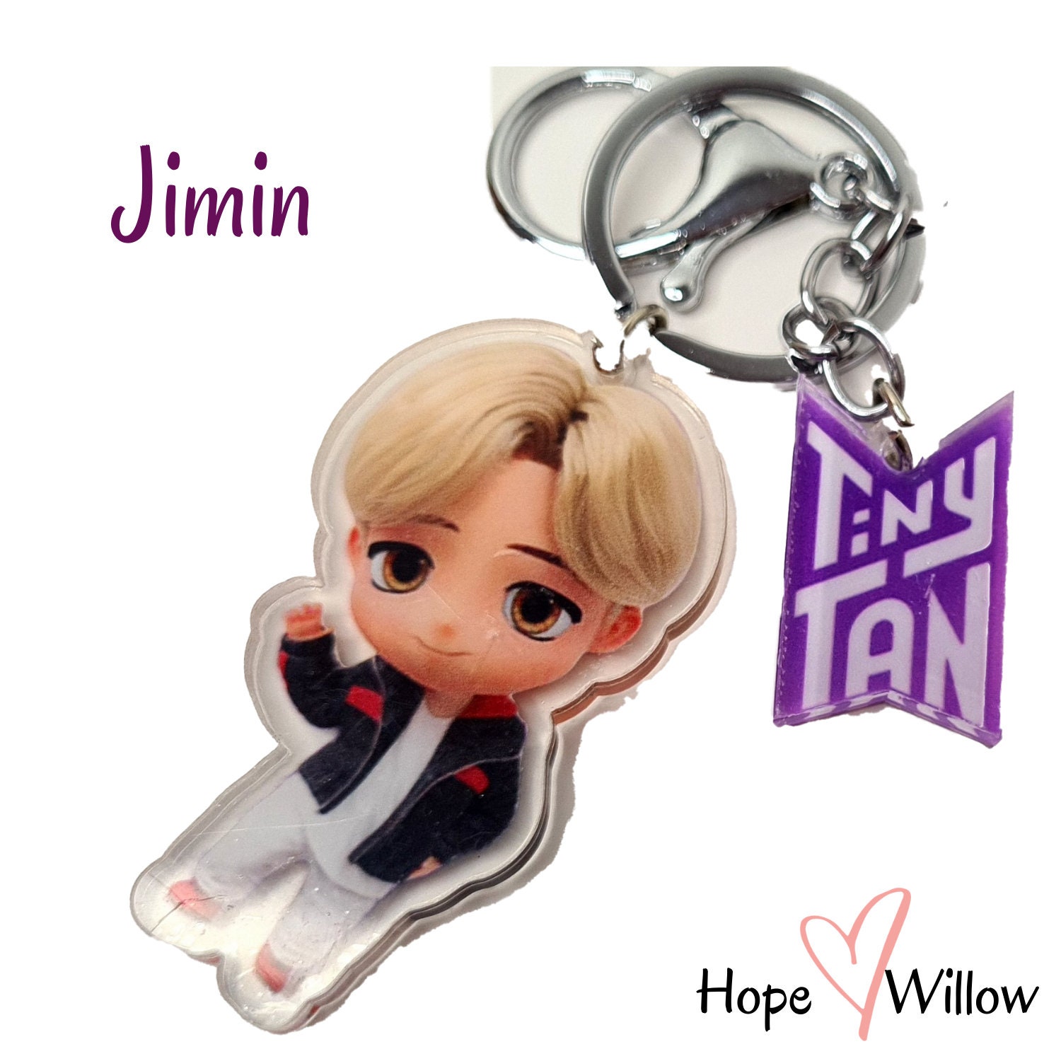 かわいい BTS タイニータン MicDrop アクリルキーホルダー、BTS