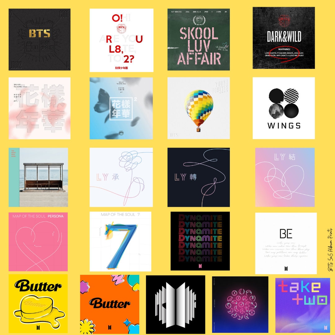 High Quality 5x5 BTS Album Cover Set Prints-rich Colour Printing 