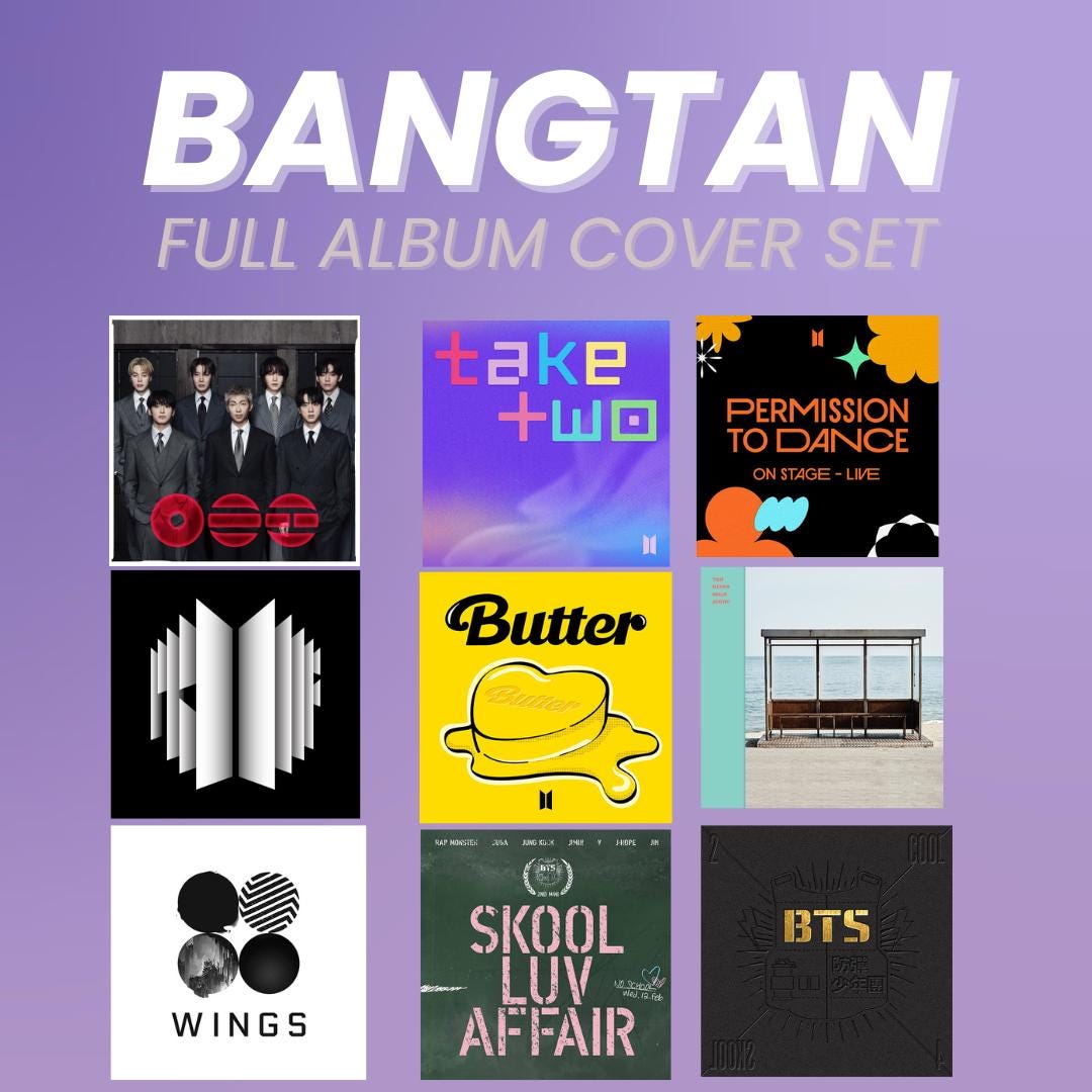 Army Room Decor 5x5 BTS & Solo Album Cover Set Prints-rich Colour