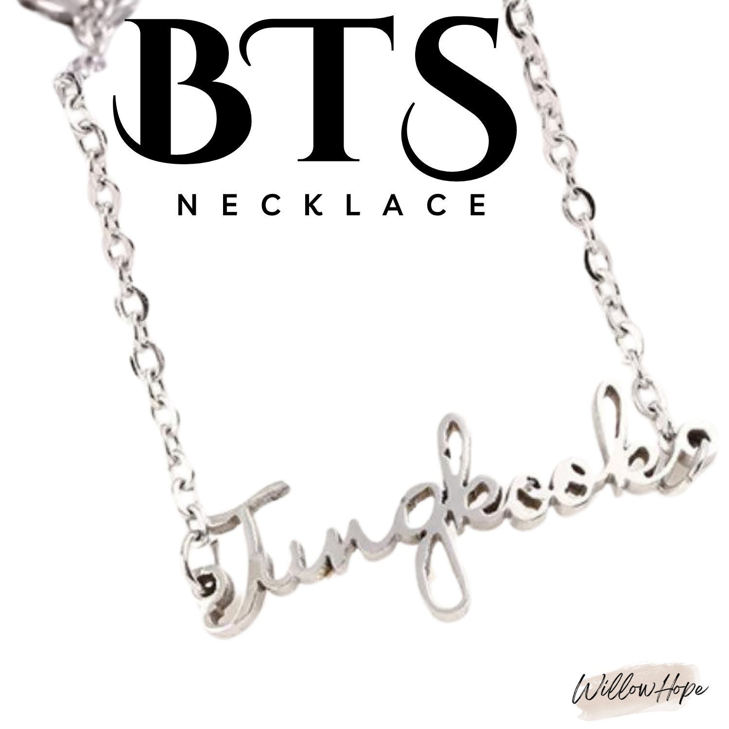 Brand New BTS Name Bracelet- Silver Plated - Etsy