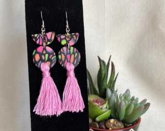 Neon Nights Tassel Dangles