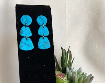 Turquoise 3-Tier Dangles
