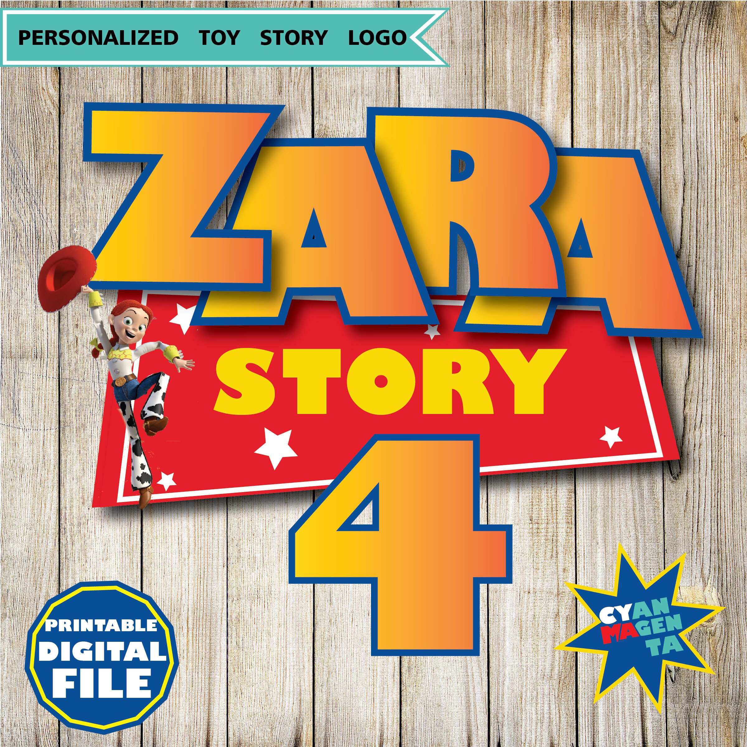 Toy Story Custom Logo Toy Story Logo Personalized With Name  Etsy