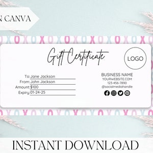 Printable Downloadable Ticket, Editable Gift Card Coupon, DIY Printable Gift Voucher Certificate, Spa Gift, Dinner Ticket, DIY Print Coupon