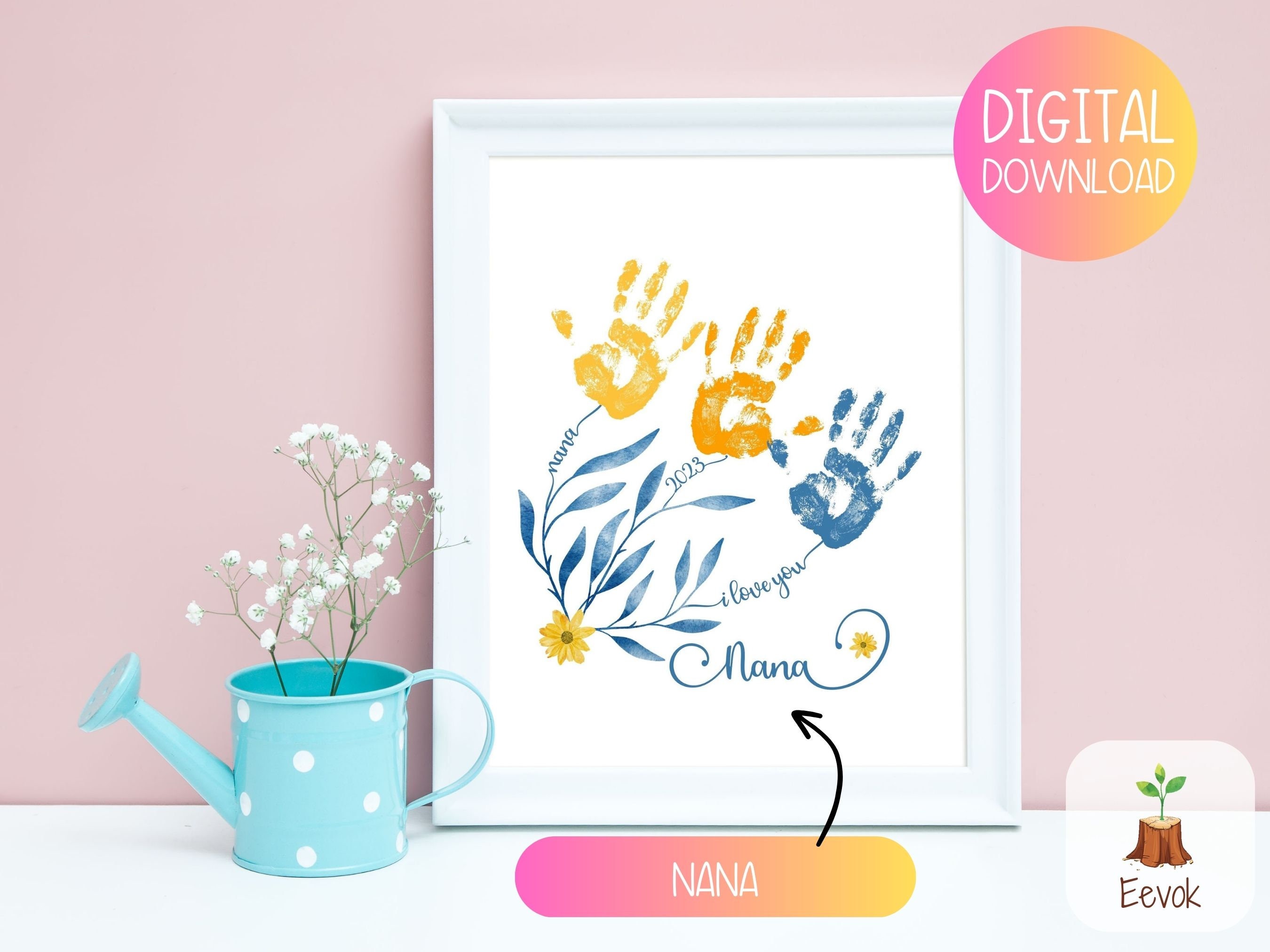 Happy Birthday Gift for Nana Printable Birthday Card for - Etsy