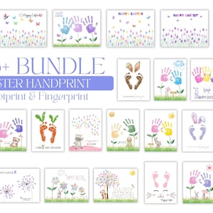 Handprint Craft for Easter Art Keepsake for Baby Handprint Crafts for Easter Footprint Art Printable Kids Crafts Digital Handprint Art