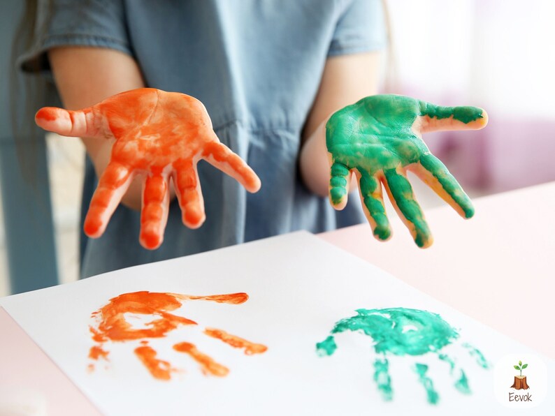 Printable Autumn Handprint Craft for Kids, Pumpkin Handprint Art ...