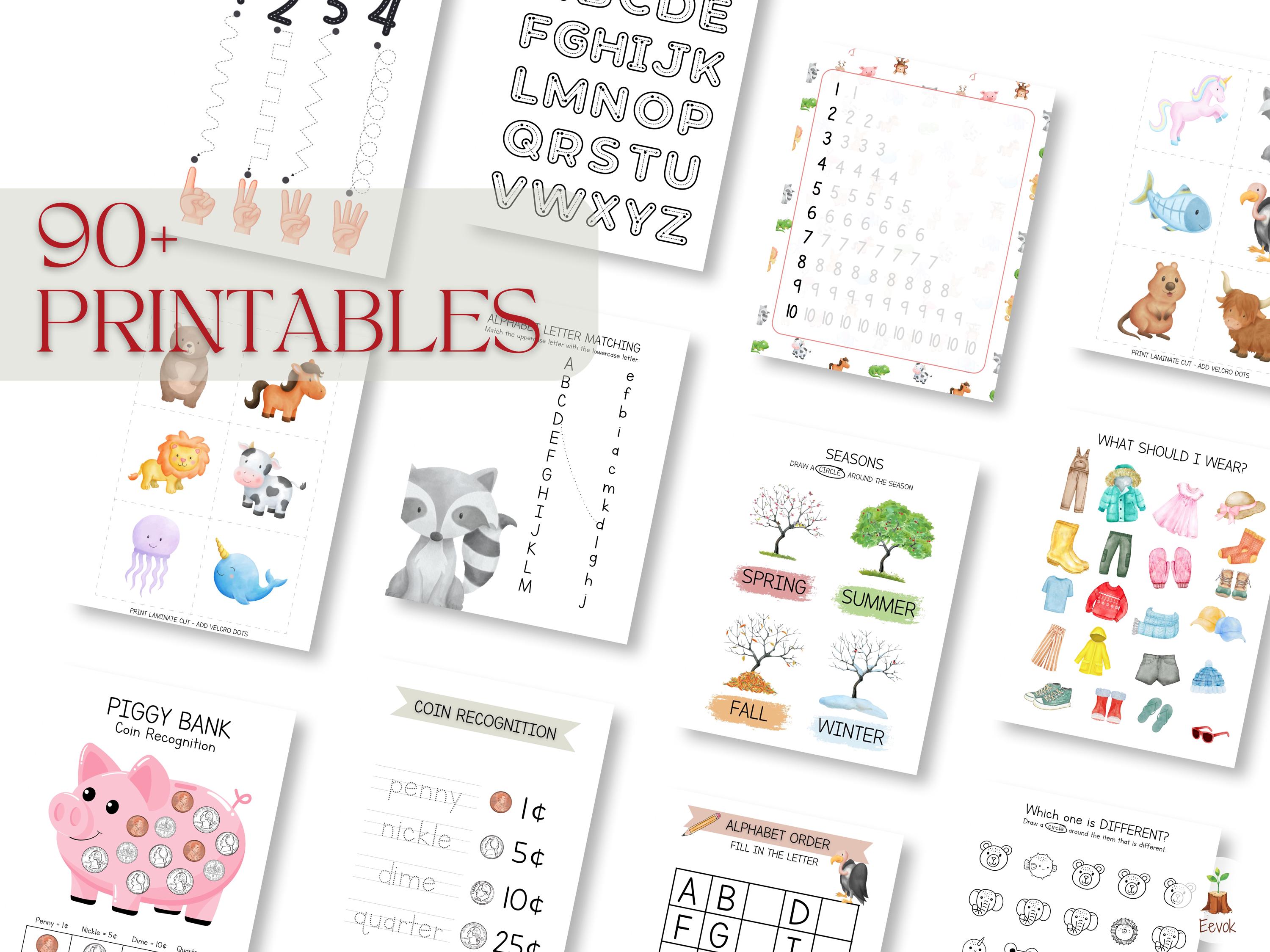 Preschool Alphabet Busy Book Printable Toddler Learning Binder Quiet ...