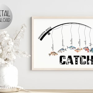 Printable Birthday Gift for Grandpa from Grandkids, Fisherman Gift for Grandpa, Fishing Gift for Grandpa, Grandpa Birthday Present Idea