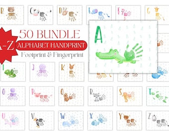 A-Z Alphabet Handprint Craft, Activity Sheets, Coloring Pages, Preschool Alphabet, Preschool Busy Book, Worksheet, Pre-K Teacher Tools Craft