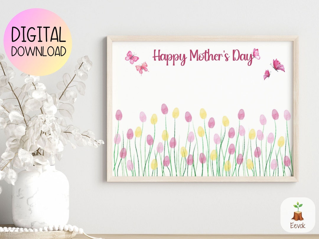 Printable Mothers Day Craft, Mother's Day Activity, Handprint Crafts ...