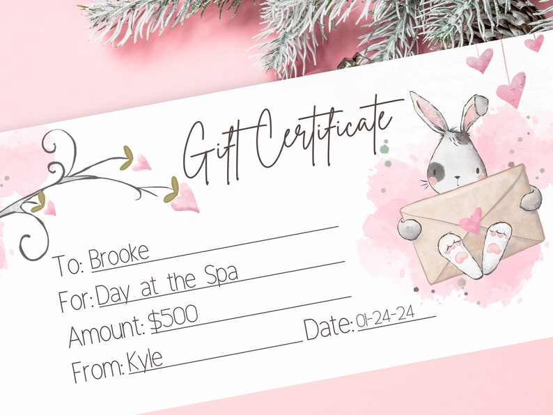 Printable Babysitting Coupon, Editable Gift Certificate, IOU Printable ...