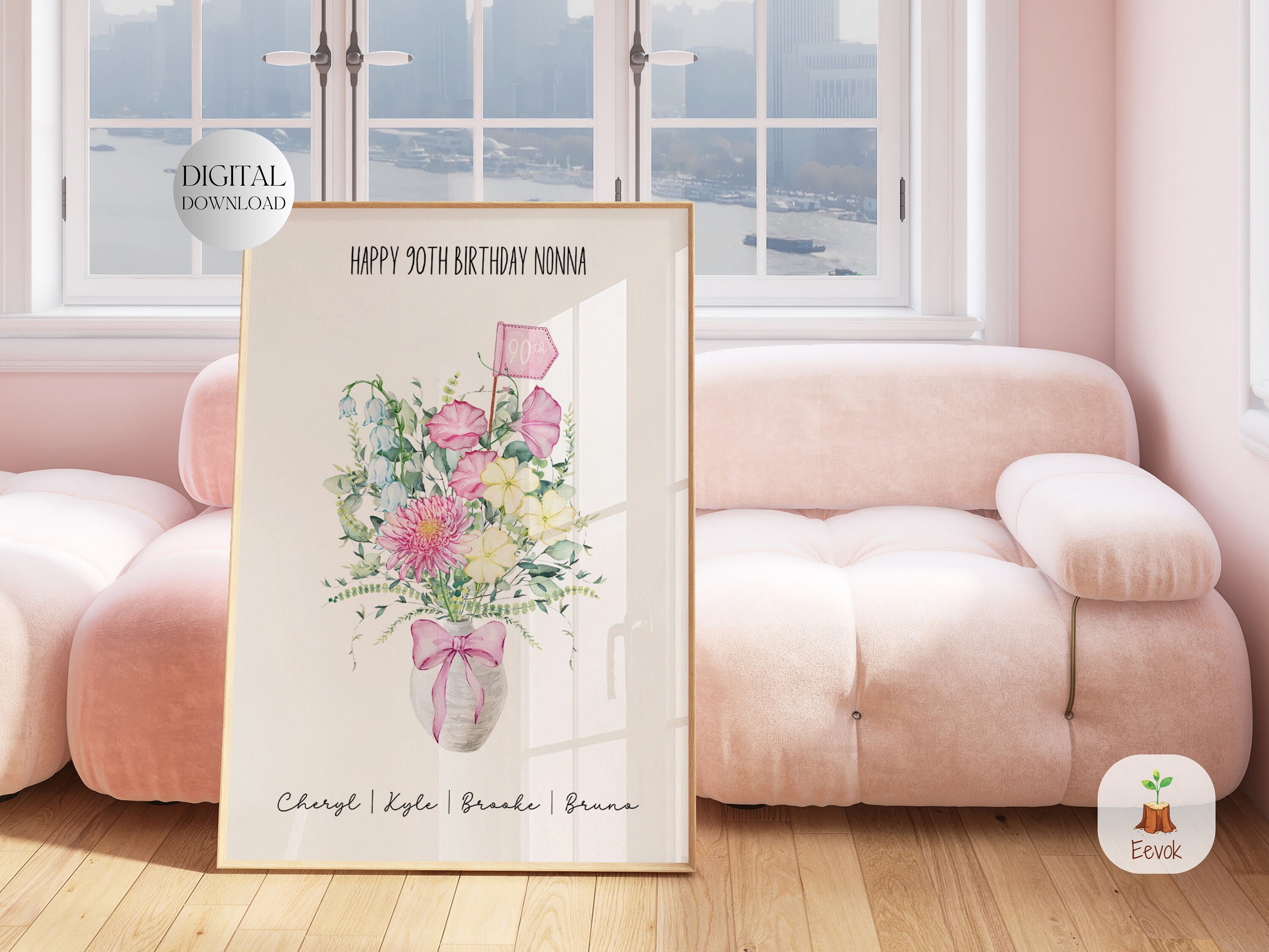 Hunts England Biglietto Auguri 90° Compleanno Nonna – Formato 148x148 Mm, Con Fiori E Farfalle, Interno Bianco, Carta FSC - 5