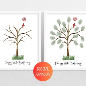 Regalo per l'80° compleanno per la nonna, idea regalo per l'80° compleanno della mamma, regalo di compleanno per 80 anni, regalo per l'80° compleanno, regali per la nonna, impronta digitale