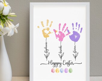 Easter Handprint Craft for Kids Handprint Art Printable Handprint Gift for First Easter Keepsake Handprint Craft