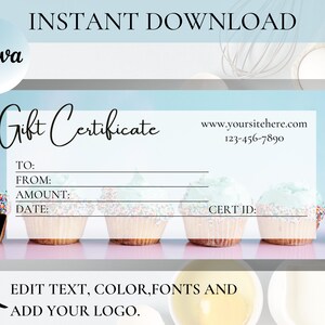 GESCHENKZERTIFIKAT VORLAGE Druckbare Canva Bearbeitbare Geschenkgutscheinvorlage mit Logo Bearbeitbare Geschenkkarte Sofortiger Download Geschenkgutschein