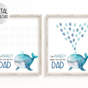 Fingerprint Art Printable Craft for Kids Fingerprint Craft Fingerprint Printable Keepsake for Father&#39;s Day Craft Idea Printable for Dad