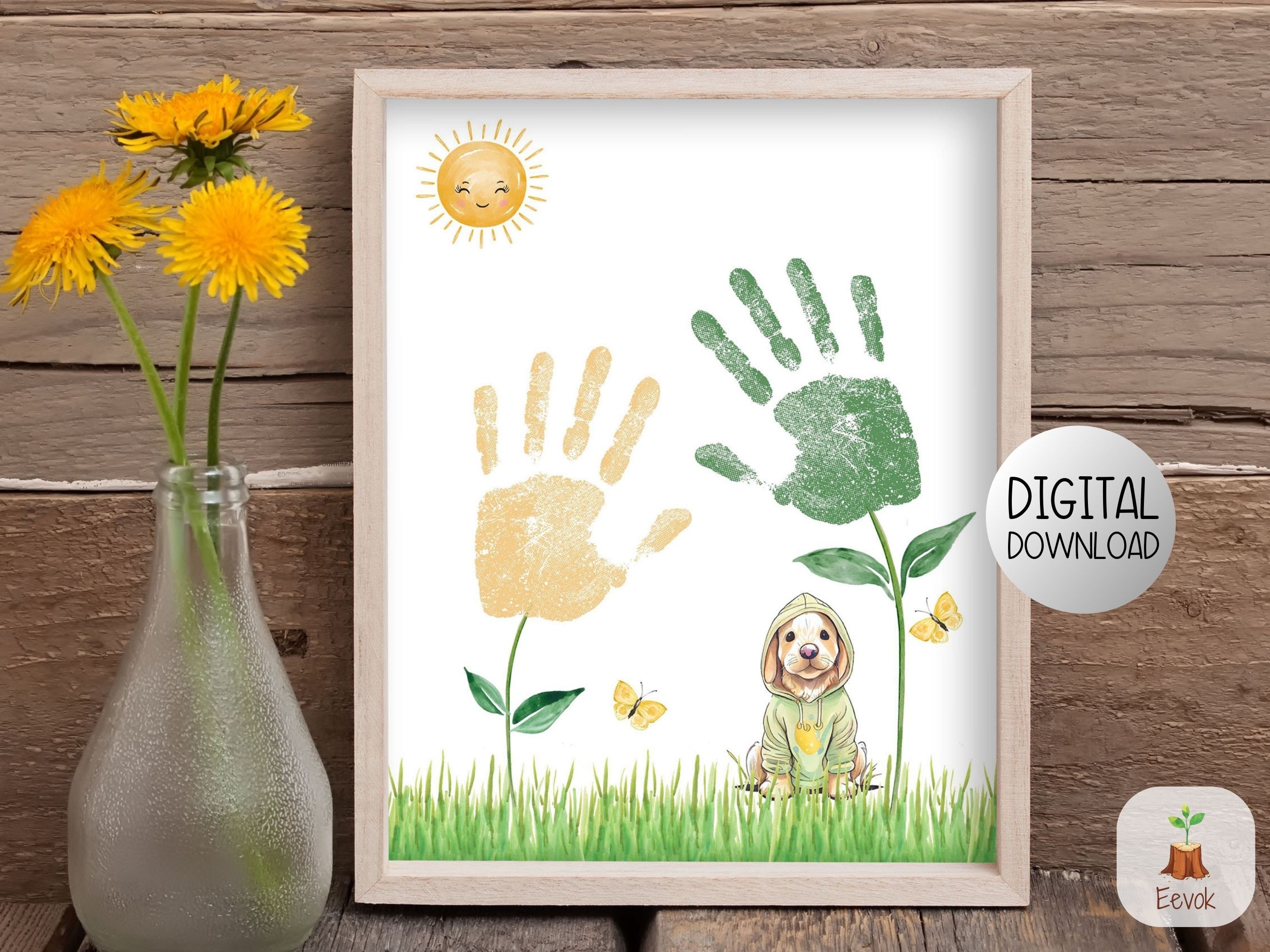 Printable Dog Craft, Toddler Handprint Craft, Dog Keepsake Dog Lover ...