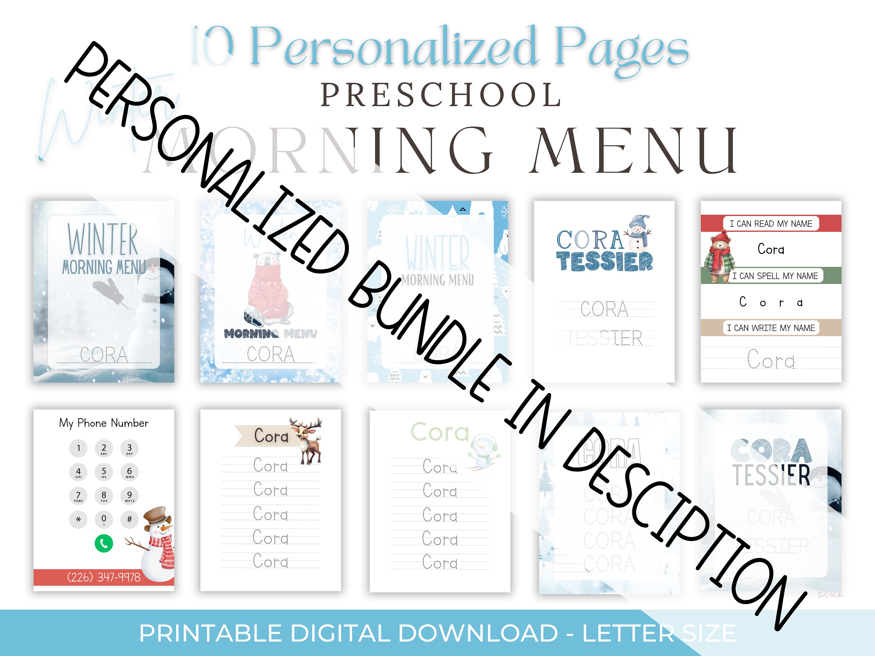 Preschool Winter Busy Book Printable Toddler Learning Binder Quiet Book ...