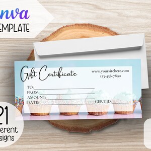 GIFT CERTIFICATE TEMPLATE Bundle Printable Gift Card Coupon Editable ...