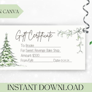 Afdrukbare kerstcadeaubon Ticketsjabloon Cadeaubon Coupon Voucher Verrassingscadeau onthullen, downloadbaar ticket Happy Birthday Trip